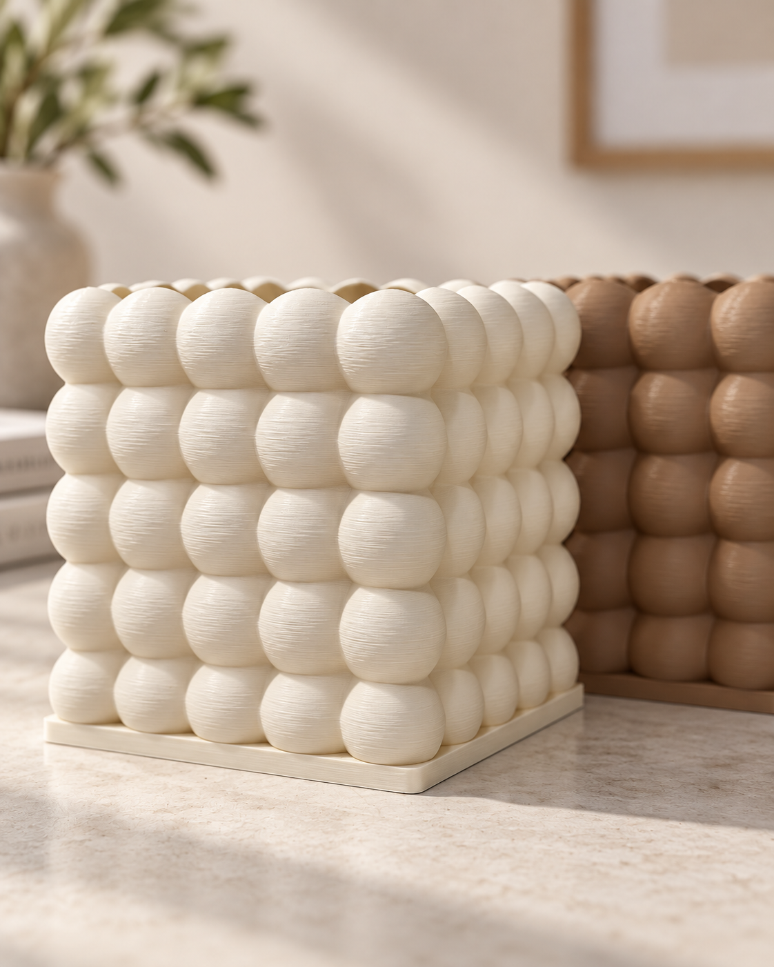 Set of 3 Sculptural Bubble Planters